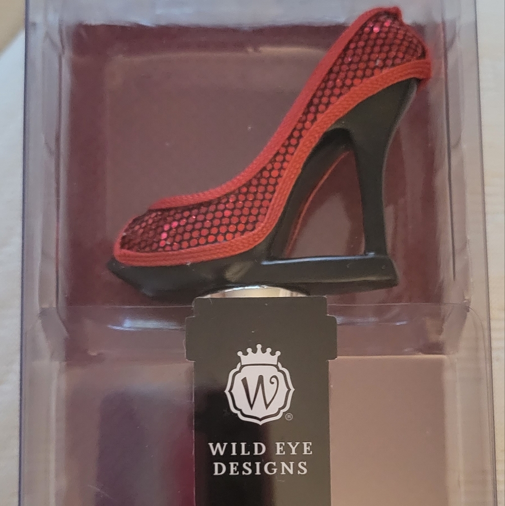 Wild Eye Designs High Heel Wine Bottle Stopper; Red